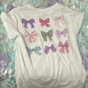 Wonder Nation White Tee with Colorful Bows